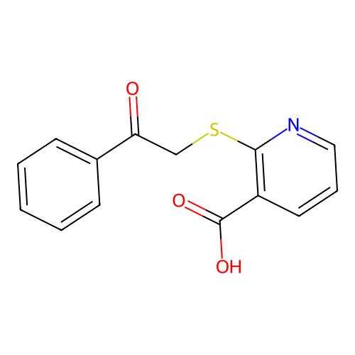 2-[(2-Oxo-2-phenylethyl)thio]nicotinic acid，142221-23-6，≥95%，阿拉丁产品图