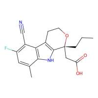 (R)-2-(5-Cyano-6-fluoro-8-methyl-1-propyl-1,3,4,9-tetrahydropyrano[3,4-b]indol-1-yl)acetic acid，627871-22-1，≥95%，阿拉丁