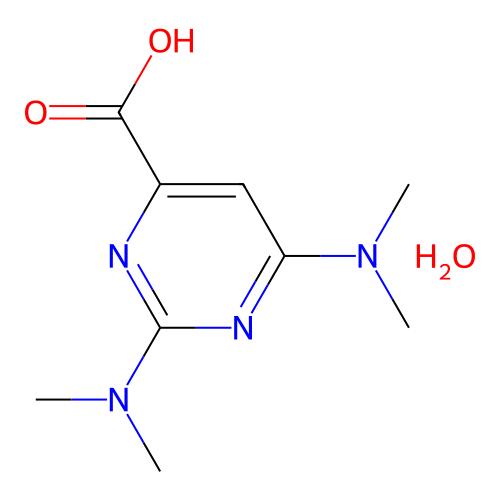 2,4-Bis(dimethylamino)pyrimidine-6-carboxylic acid monohydrate，1052402-84-2，≥95%，阿拉丁产品图