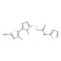 2-((5-(2-amino-4-methylthiazol-5-yl)-4-methyl-4H-1,2,4-triazol-3-yl)thio)-N-(thiazol-2-yl)acetamide，613219-35-5，阿拉丁