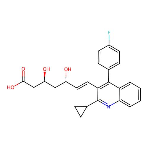 (3S,5S,E)-7-(2-Cyclopropyl-4-(4-fluorophenyl)quinolin-3-yl)-3,5-dihydroxyhept-6-enoic acid,688735-41-3,≥95%,阿拉丁产品图