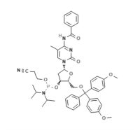 N4-苯甲酰基-5-甲基-5'-O-DMT-脱氧胞苷亚磷酰胺单体，105931-57-5，用于DNA合成, 分子生物学级, ≥98%(mixture of isomers)，阿拉丁