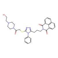 2-(3-(5-((2-(4-(2-hydroxyethyl)piperazin-1-yl)-2-oxoethyl)thio)-4-phenyl-4H-1,2,4-triazol-3-yl)propyl)-1H-benzo[de]isoquinoline-1,3(2H)-dione，6067-36-3，阿拉丁