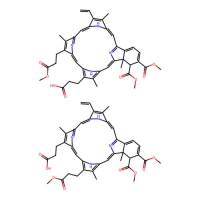 3-[14-Ethenyl-22,23-bis(methoxycarbonyl)-5-(3-methoxy-3-oxopropyl)-4,10,15,24-tetramethyl-25,26,27,28-tetrazahexacyclo[16.6.1.13,6.18,11.113,16.019,24]octacosa-1,3,5,7,9,11(27),12,14,16,18(25),19,21-dodecaen-9-yl]propanoic acid;3-[14-ethenyl-22,23-bis(met