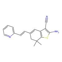 2-Amino-7,7-dimethyl-5-(2-pyridin-2-yl-vinyl)-6,7-dihydro-benzo[b]thiophene-3-carbonitrile，571153-17-8，≥95%，阿拉丁