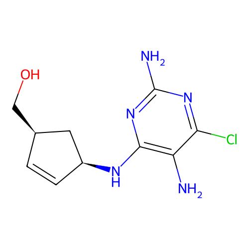 (1S,4R)-4-[(2,5-Diamino-6-chloro-4-pyrimidinyl)amino]-2-cyclopentene-1-methanol，141271-11-6，阿拉丁产品图