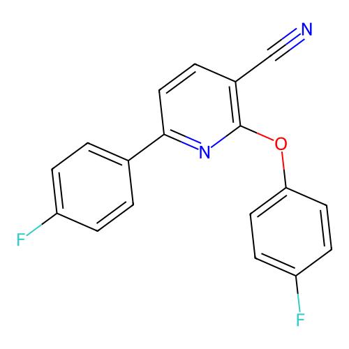 2-(4-Fluorophenoxy)-6-(4-fluorophenyl)pyridine-3-carbonitrile,252060-01-8,≥90%,阿拉丁产品图