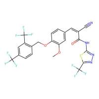 3-(4-{[2,4-bis(trifluoromethyl)phenyl]methoxy}-3-methoxyphenyl)-2-cyano-N-[5-(trifluoromethyl)-1,3,4-thiadiazol-2-yl]prop-2-enamide，阿拉丁