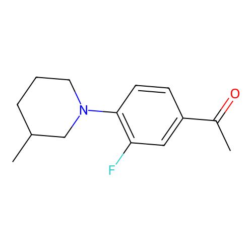 1-[3-Fluoro-4-(3-methylpiperidin-1-yl)phenyl]ethanone，1019547-53-5，阿拉丁产品图