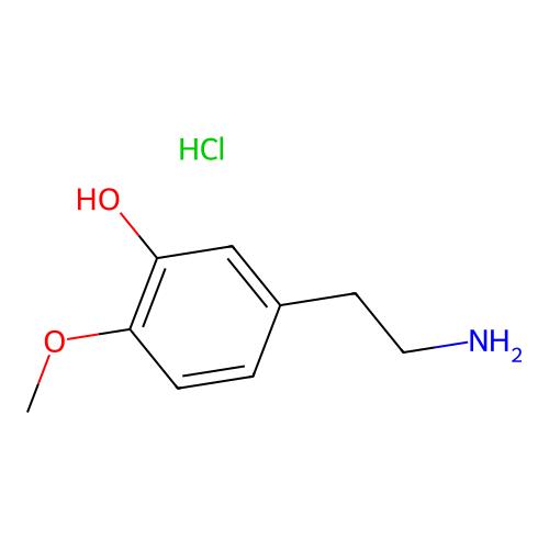 4-O-Methyldopamine hydrochloride,645-33-0,Moligand™, 10 mM in DMSO,阿拉丁产品图