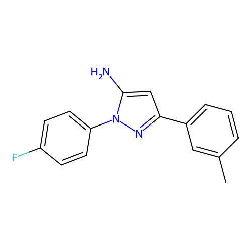 1-(4-fluorophenyl)-3-(3-methylphenyl)-1H-pyrazol-5-amine，618098-17-2，≥95%，阿拉丁产品图