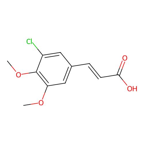 (2E)-3-(3-chloro-4,5-dimethoxyphenyl)prop-2-enoic acid,1022080-99-4,≥98%,阿拉丁产品图