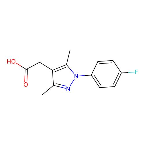 2-(1-(4-fluorophenyl)-3,5-dimethyl-1H-pyrazol-4-yl)acetic acid,926249-83-4,≥97%,阿拉丁产品图