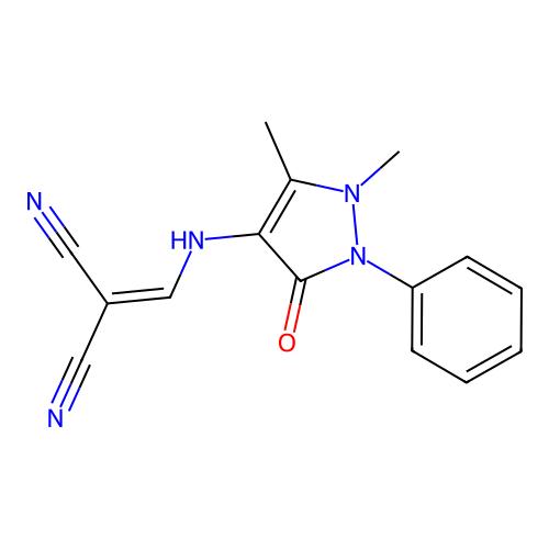 2-{[(1,5-dimethyl-3-oxo-2-phenyl-2,3-dihydro-1H-pyrazol-4-yl)amino]methylidene}propanedinitrile，330567-93-6，阿拉丁产品图