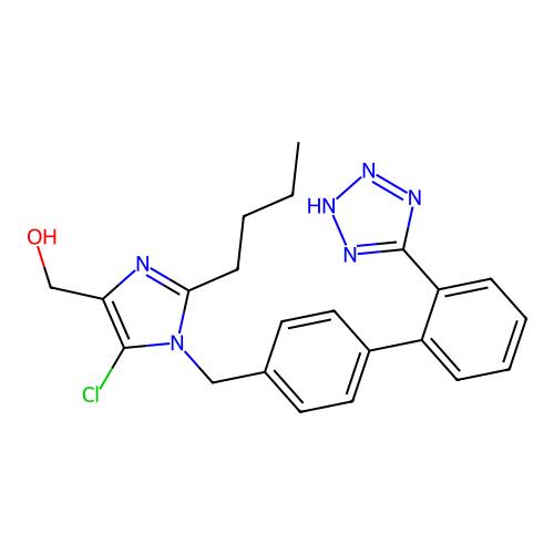 1H-Imidazole-4-methanol, 2-butyl-5-chloro-1-((2'-(2H-tetrazol-5-yl)(1,1'-biphenyl)-4-yl)methyl)-,114799-13-2,≥95%,阿拉丁产品图