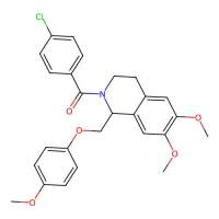 2-(4-Chlorobenzoyl)-6,7-dimethoxy-1-[(4-methoxyphenoxy)methyl]-1,2,3,4-tetrahydroisoquinoline，486427-18-3，阿拉丁