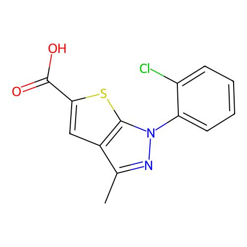 1-(2-chlorophenyl)-3-methyl-1H-thieno[2,3-c]pyrazole-5-carboxylic acid，328028-97-3，≥95%，阿拉丁产品图
