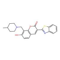 3-(benzo[d]thiazol-2-yl)-7-hydroxy-8-((4-methylpiperidin-1-yl)methyl)-2H-chromen-2-one，301308-72-5，阿拉丁