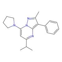 2-Methyl-3-phenyl-5-propan-2-yl-7-pyrrolidin-1-ylpyrazolo[1,5-a]pyrimidine，896835-54-4，≥98%，阿拉丁