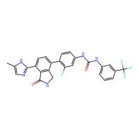 1-(3-fluoro-4-(7-(5-methyl-1H-imidazol-2-yl)-1-oxo-2,3-dihydro-1H-isoindo-1-4-yl)-phenyl)-3-(3-trifluoromethyl-phenyl)-urea，1370466-81-1，阿拉丁
