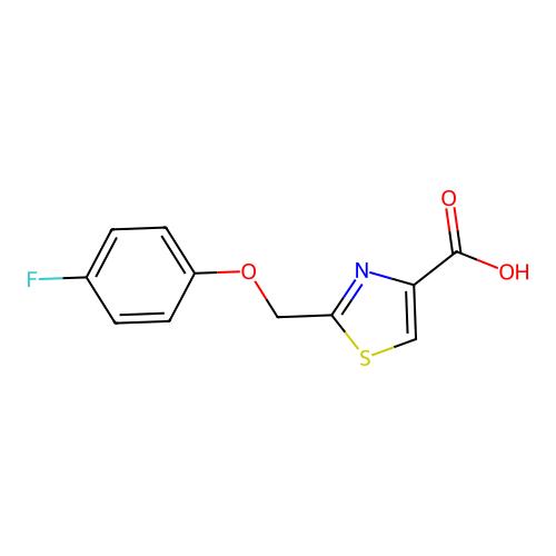 2-((4-Fluorophenoxy)methyl)-1,3-thiazole-4-carboxylic acid,949980-48-7,≥95%,阿拉丁产品图