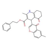 2-phenylethyl 2-methyl-4-(6-methyl-4-oxo-4H-chromen-3-yl)-5-oxo-1,4,5,6,7,8-hexahydroquinoline-3-carboxylate，312598-82-6，阿拉丁