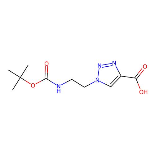 1-(2-(((tert-butoxy)carbonyl)amino)ethyl)-1H-1,2,3-triazole-4-carboxylic acid,1211504-22-1,≥97%,阿拉丁产品图
