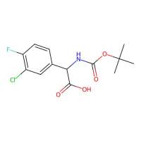 2-(((Tert-butoxy)carbonyl)amino)-2-(3-chloro-4-fluorophenyl)acetic acid，1038817-56-9，≥95%，阿拉丁