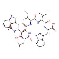 (3S)-3-[[(2S)-2-[[(2R)-2-Acetamido-3-(1H-indol-3-yl)propanoyl]amino]-4-methylpentanoyl]amino]-4-[[(2S,3S)-1-[[(2S,3S)-1-[[(1S)-1-carboxy-2-(1H-indol-3-yl)ethyl]amino]-3-methyl-1-oxopentan-2-yl]amino]-3-methyl-1-oxopentan-2-yl]amino]-4-oxobutanoic acid，143