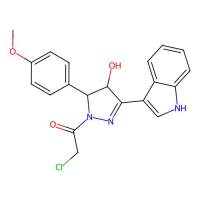 2-chloro-1-[4-hydroxy-3-(1H-indol-3-yl)-5-(4-methoxyphenyl)-4,5-dihydro-1H-pyrazol-1-yl]ethan-1-one，790263-76-2，≥95%，阿拉丁