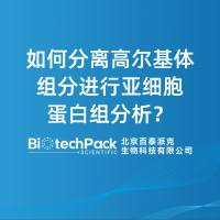 如何分离高尔基体组分进行亚细胞蛋白组分析？