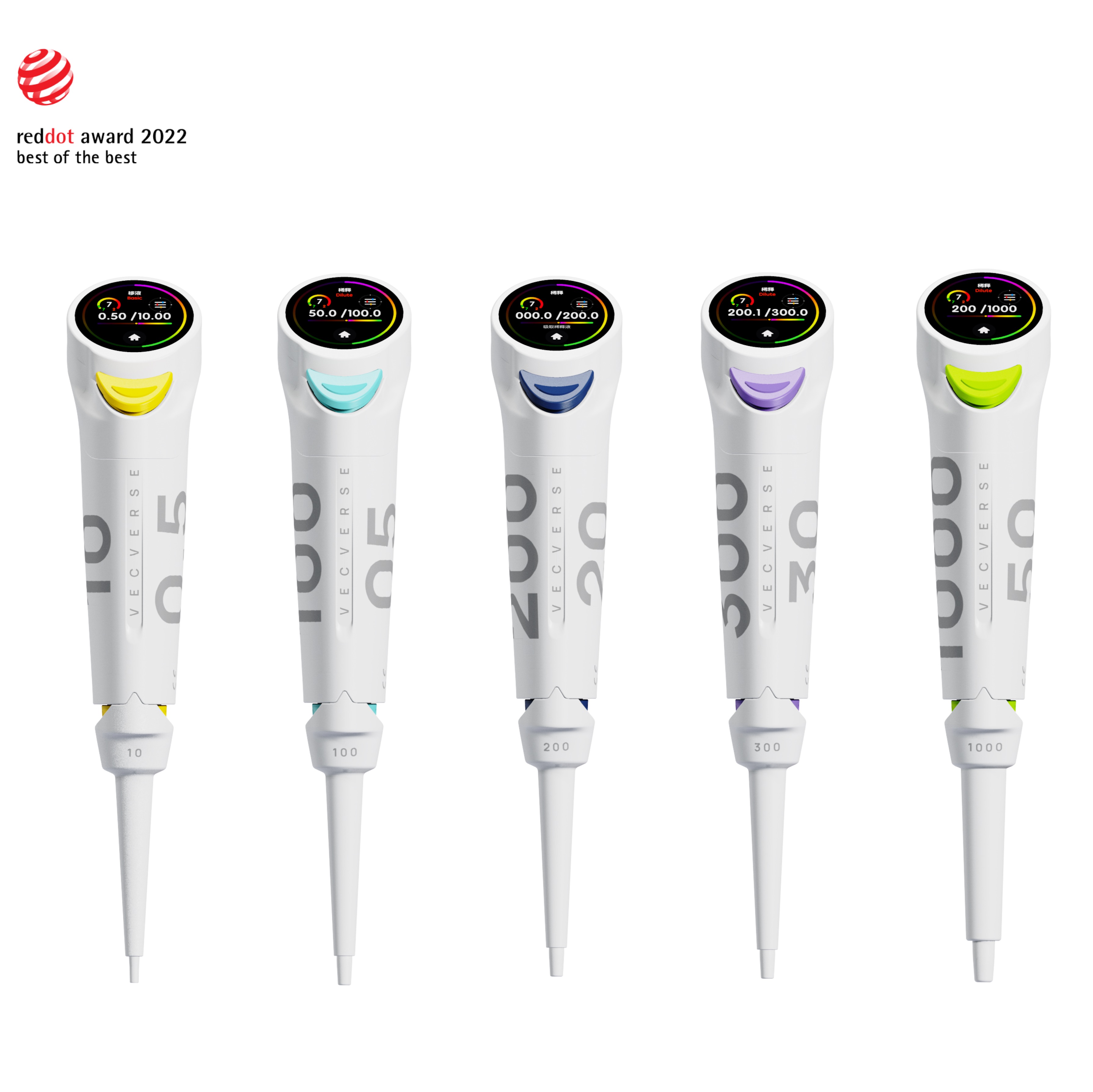 术也 @Pette Pro 智能单道电动移液器 实验室移液枪(0.5-1000μL)