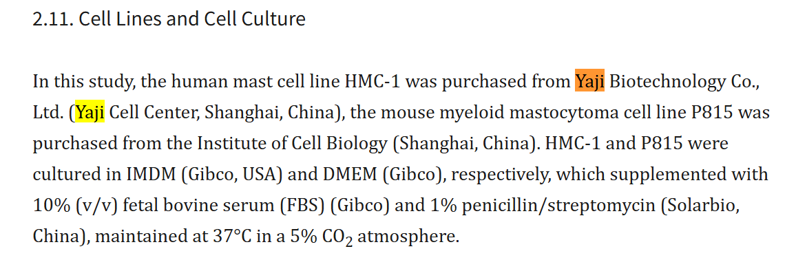 文献引用产品：人肥大细胞HMC-1