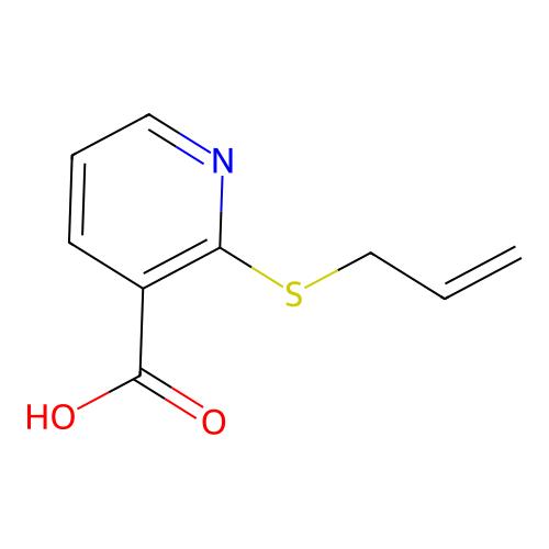 2-(丙烯基硫代)烟酸,175135-25-8,10mM in DMSO,阿拉丁产品图