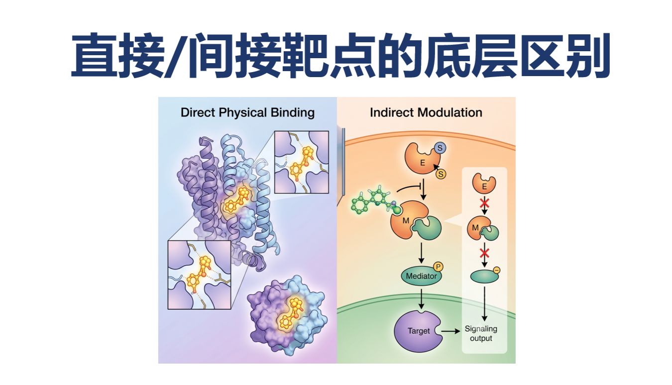药物靶点筛选全指南：直接物理结合靶点与间接调节靶点的核心区别