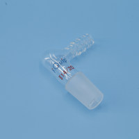 省空间抽气接头,i-Quip™, 材质:高硼硅玻璃;颜色:透明