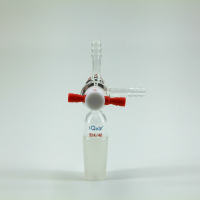 三通接头,外磨口,i-Quip™, 材质:高硼硅玻璃;颜色:透明;节门:2mm