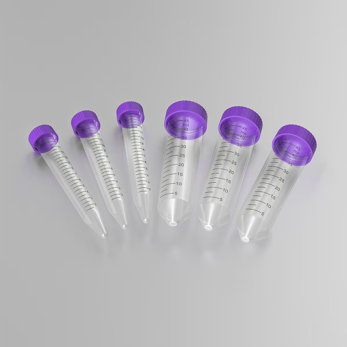 离心管-15mL紫色平盖尖底灭菌架装