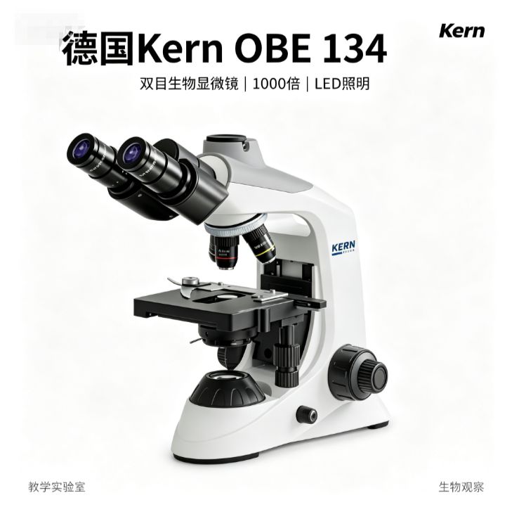 双目生物显微镜 德国Kern1000倍 LED照明 高校教学实验室
