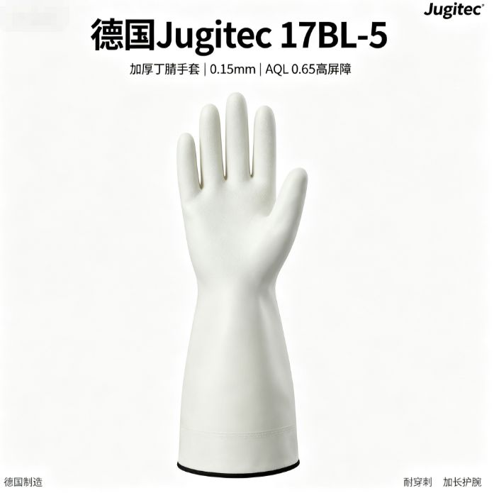 德国Jugitec 17BL系列 17BL-5 加厚型无粉丁腈手套