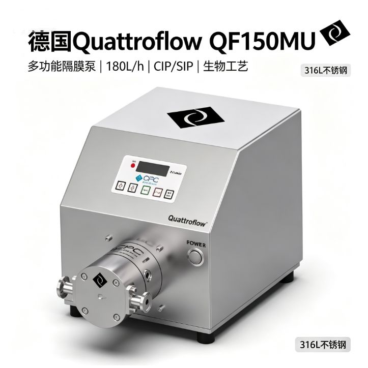 德国Quattroflow QF150MU 多功能隔膜泵 180L/h CIP/SIP 生物工艺 OEM产品图