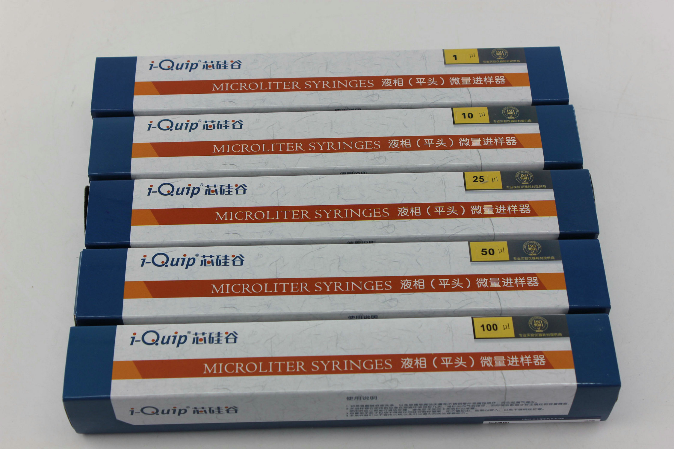 液相(平头)微量进样器,i-Quip™, 材质:高硼硅玻璃/金属;颜色:透明/银色