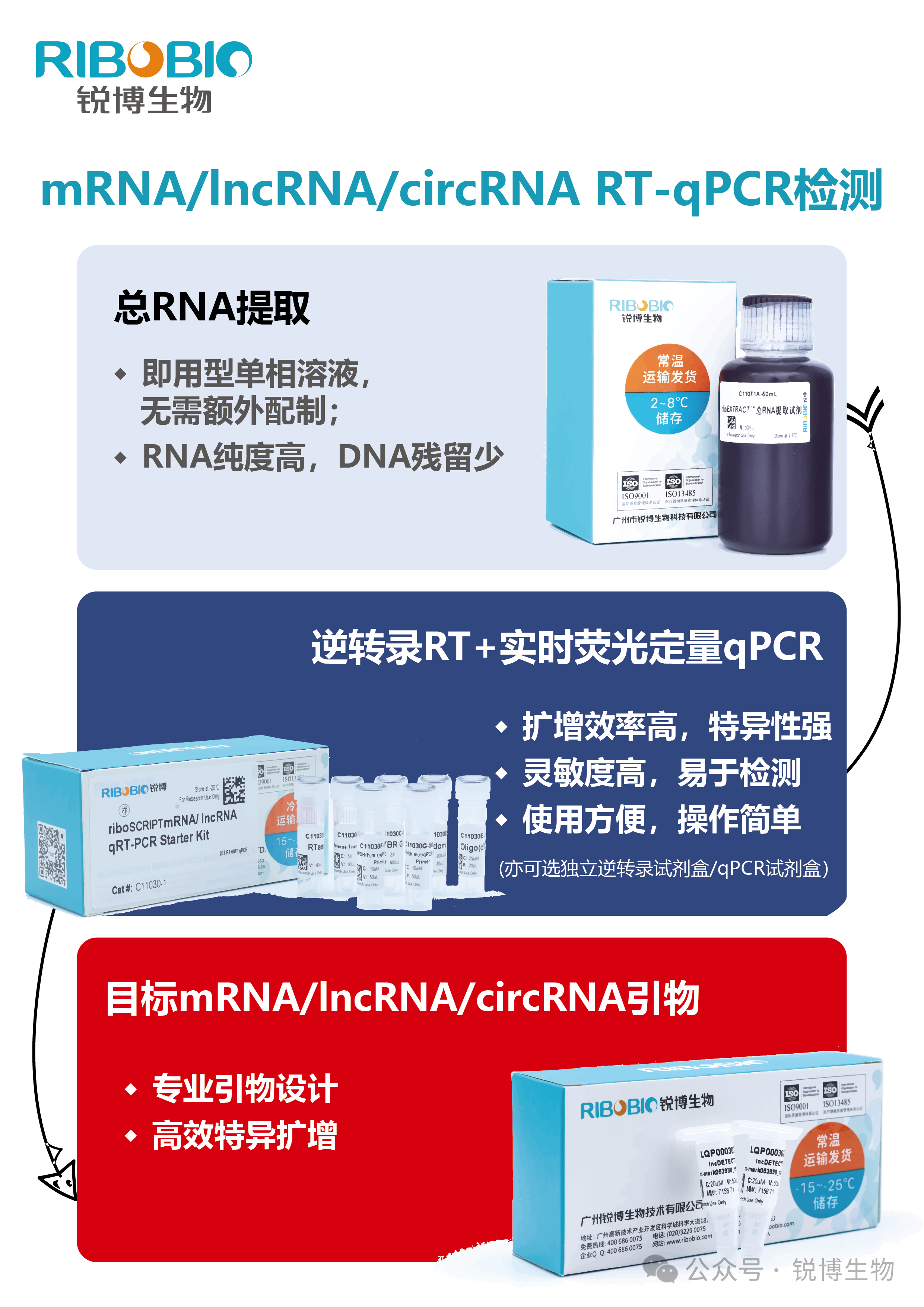 产品推荐|mRNA/IncRNA/circRNA RT-qPCR检测