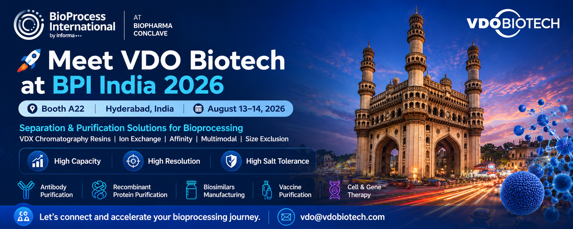 相约 BPI India 2026｜VDO Biotech生物工艺分离纯化解决方案