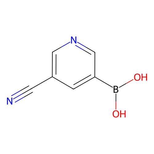 5-氰基吡啶-3-硼酸（含不等量的酸酐），497147-93-0，≥95%，阿拉丁产品图