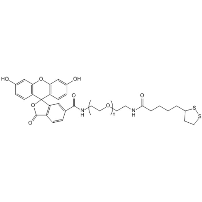Lipoic acid PEG FITC, LA-PEG-FITC,MW 5000 Da,阿拉丁产品图