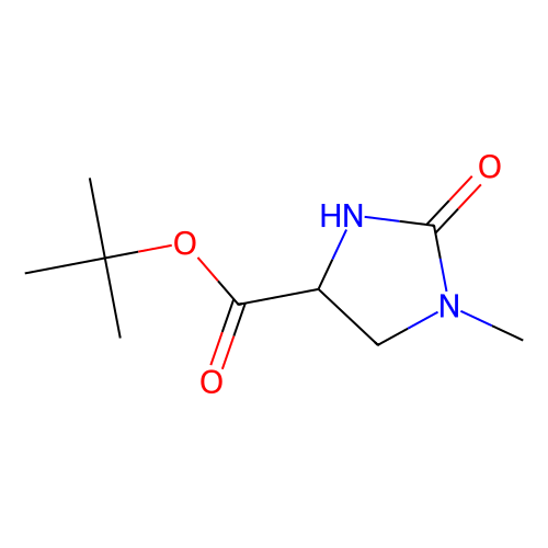 (4S)-1-甲基-2-氧代咪唑啉-4-甲酸叔丁酯,83056-79-5,97%,阿拉丁产品图