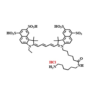 sulfo Cy5.5(Et) NH2·HCl,2143449-51-6,Moligand™,≥98%,阿拉丁产品图