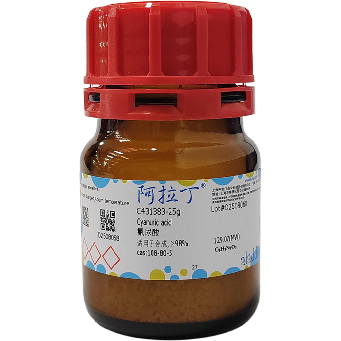 三聚氰酸(CA),108-80-5,适用于合成, ≥98%,阿拉丁产品图