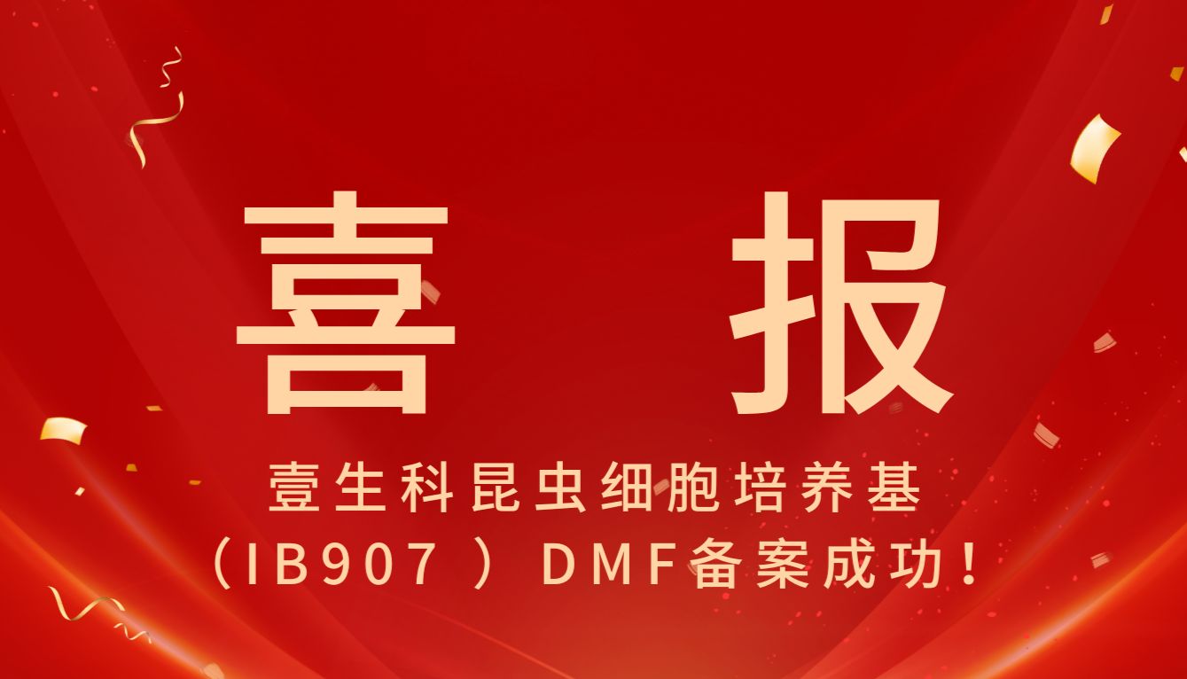 喜讯｜壹生科昆虫细胞培养基IB907 DMF备案成功！